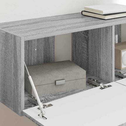 TV Vägghylla 2 pcs Grå Sonoma 98 x 31 x 29,5 cm Konstruerat trä