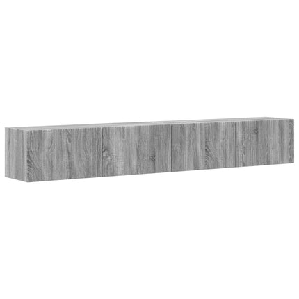 TV Vägghylla 2 pcs Grå Sonoma 98 x 31 x 29,5 cm Konstruerat trä