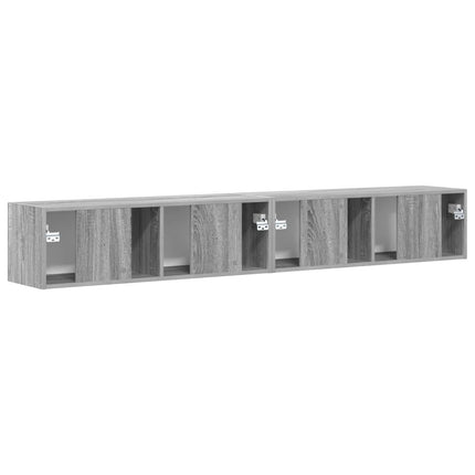 TV Vägghylla 2 pcs Grå Sonoma 98 x 31 x 29,5 cm Konstruerat trä