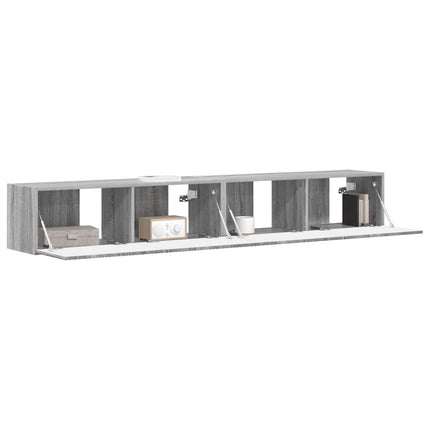 TV Vägghylla 2 pcs Grå Sonoma 98 x 31 x 29,5 cm Konstruerat trä