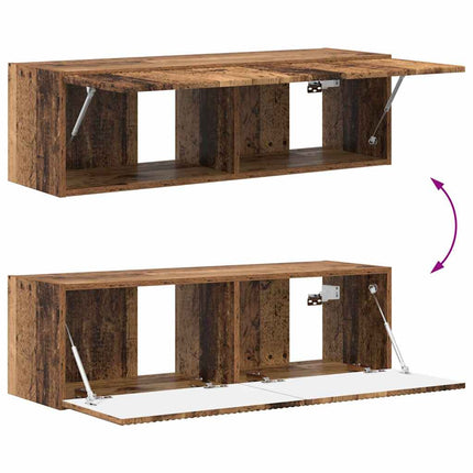 TV Vägghylla Gammalt trä 98 x 31 x 29,5 cm Konstruerat trä