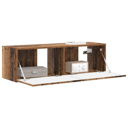 TV Vägghylla Gammalt trä 98 x 31 x 29,5 cm Konstruerat trä