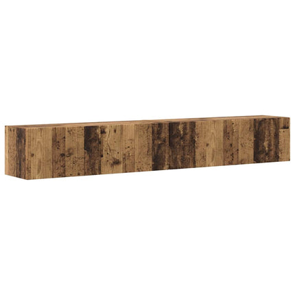 TV Vägghylla Väggmonterad 2 pcs Gammalt trä 98 x 31 x 29,5 cm