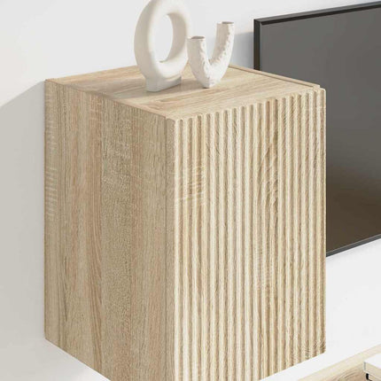 TV Vägghylla 2 pcs Sonoma 30 x 31 x 40 cm Konstruerat trä