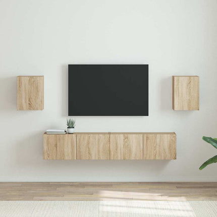TV Vägghylla 2 pcs Sonoma 30 x 31 x 40 cm Konstruerat trä