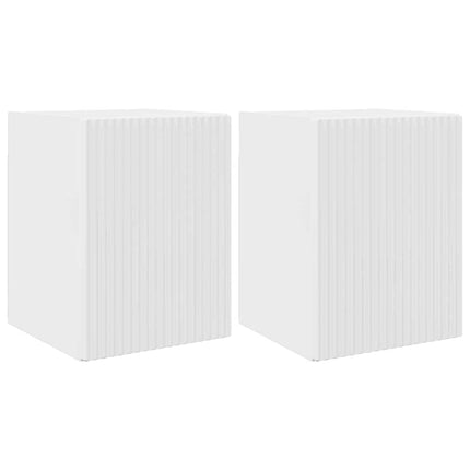 TV Vägghylla 2 pcs Glansig Vit 30 x 31 x 40 cm Konstruerat trä