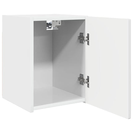 TV Vägghylla 2 pcs Glansig Vit 30 x 31 x 40 cm Konstruerat trä