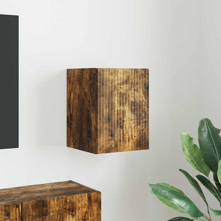 TV Vägghylla Rökt ek 30 x 31 x 40 cm Konstruerat trä