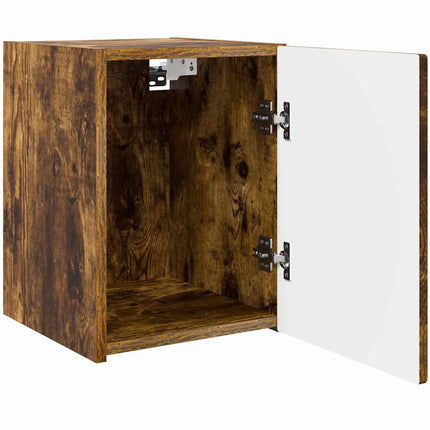 TV Vägghylla 2 pcs Rökt ek 30 x 31 x 40 cm Konstruerat trä