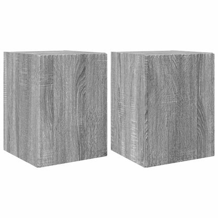 TV Vägghylla 2 pcs Grå Sonoma 30 x 31 x 40 cm Konstruerat trä