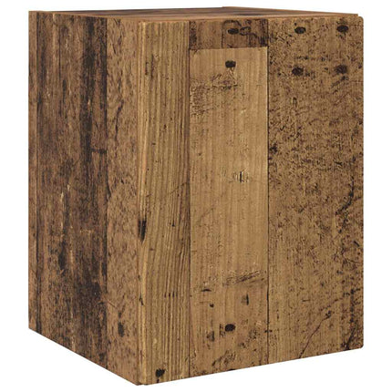 TV Vägghylla 2 pcs Gammalt trä 30 x 31 x 40 cm Konstruerat trä
