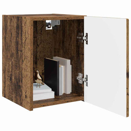 TV Vägghylla 2 pcs Gammalt trä 30 x 31 x 40 cm Konstruerat trä