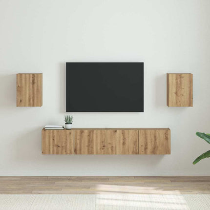 TV Vägghylla 2 pcs Artisan Ek 30 x 31 x 40 cm Konstruerat trä