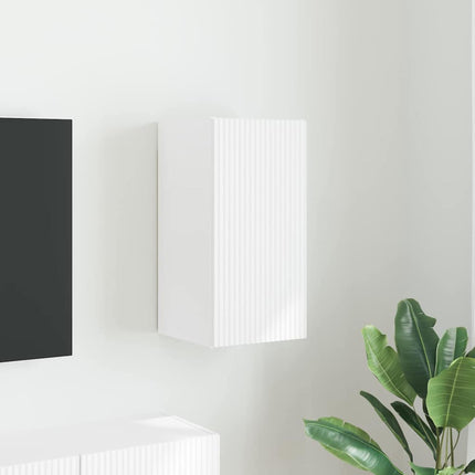 TV Vägghylla Väggmonterad Vit 30 x 31 x 60 cm Konstruerat trä