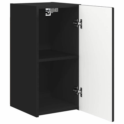 TV Vägghylla 2 pcs Svart 30 x 31 x 60 cm Konstruerat trä