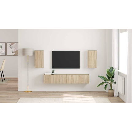 TV Vägghylla 2 st Sonoma Konstruerat trä