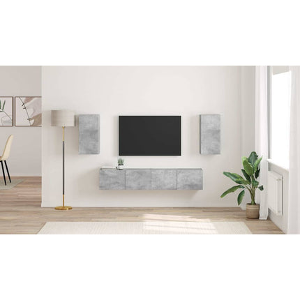 TV Vägghylla 2 st Betong Konstruerat trä
