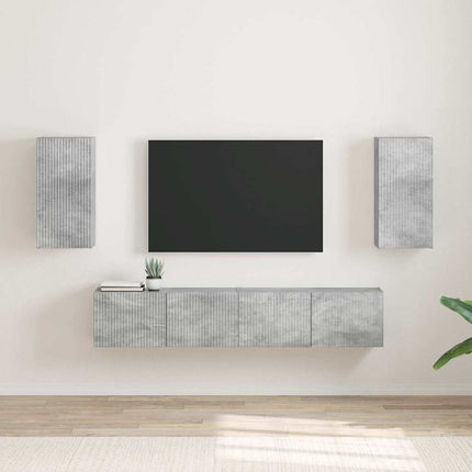 TV Vägghylla 2 pcs Betong 30 x 31 x 60 cm Konstruerat trä