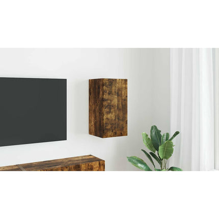 TV Vägghylla 30 x 31 x 60 cm Rökt ek Konstruerat trä