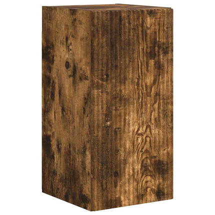 TV Vägghylla 2 pcs Rökt ek 30 x 31 x 60 cm Konstruerat trä