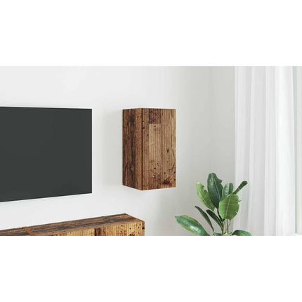 TV Vägghylla 30 x 31 x 60 cm Gammalt trä Konstruerat trä