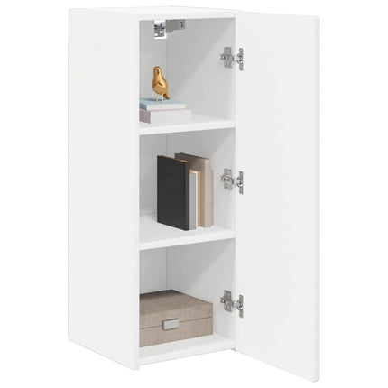 TV Vägghylla 2 pcs Vit 30 x 31 x 80 cm Konstruerat trä