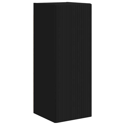 TV Vägghylla Väggmonterad Svart 30 x 31 x 80 cm Konstruerat trä