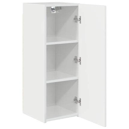 TV Vägghylla 2 pcs Glansig Vit 30 x 31 x 80 cm Konstruerat trä