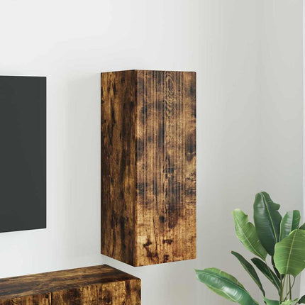 TV Vägghylla Rökt ek 30 x 31 x 80 cm Konstruerat trä