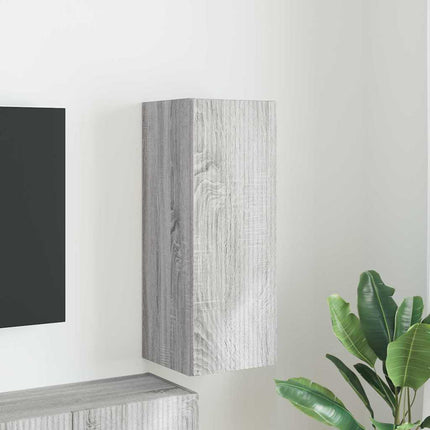 TV Vägghylla Grå Sonoma 30 x 31 x 80 cm Konstruerat trä