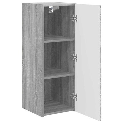 TV Vägghylla 2 pcs Grå Sonoma 30 x 31 x 80 cm Konstruerat trä