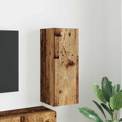 TV Vägghylla Gammalt trä 30 x 31 x 80 cm Konstruerat trä
