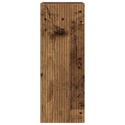 TV Vägghylla Gammalt trä 30 x 31 x 80 cm Konstruerat trä