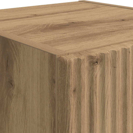 TV Vägghylla 2 pcs Artisan Ek 30 x 31 x 80 cm Konstruerat trä
