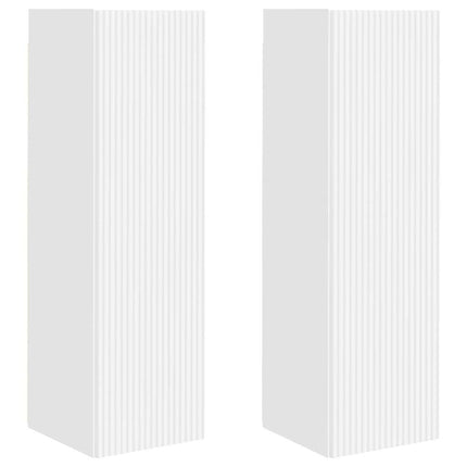 TV Vägghylla 2 pcs Vit 30 x 31 x 100 cm Konstruerat trä