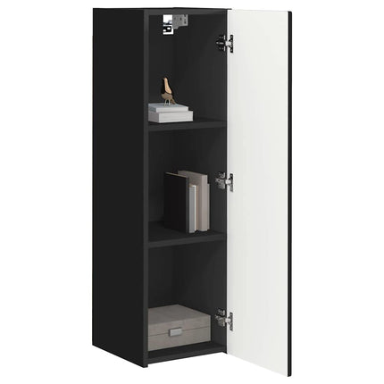 TV Vägghylla 2 pcs Svart 30 x 31 x 100 cm Konstruerat trä