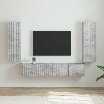 TV Vägghylla 2 pcs Betong 30 x 31 x 100 cm Konstruerat trä
