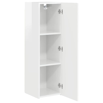 TV Vägghylla 30 x 31 x 100 cm Glansig Vit Konstruerat trä