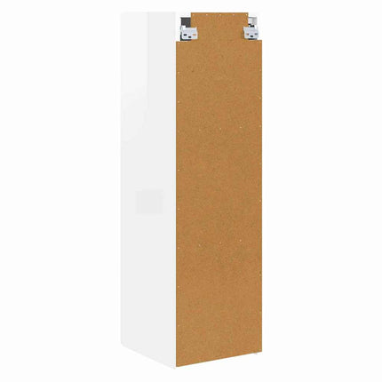TV Vägghylla Glansig Vit 30 x 31 x 100 cm Konstruerat trä