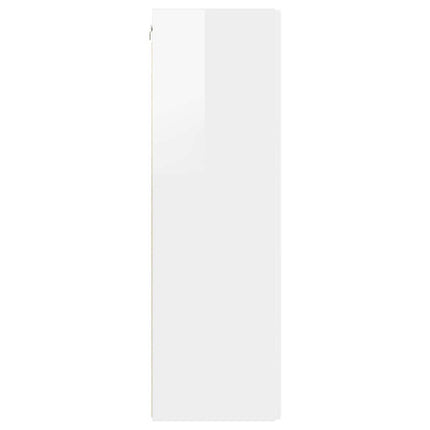 TV Vägghylla Glansig Vit 30 x 31 x 100 cm Konstruerat trä