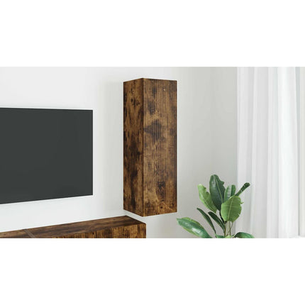 TV Vägghylla 30 x 31 x 100 cm Rökt ek Konstruerat trä
