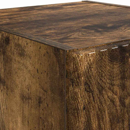 TV Vägghylla 2 pcs Rökt ek 30 x 31 x 100 cm Konstruerat trä