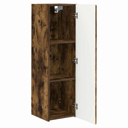 TV Vägghylla 2 pcs Rökt ek 30 x 31 x 100 cm Konstruerat trä