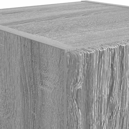 TV Vägghylla 2 pcs Grå Sonoma 30 x 31 x 100 cm Konstruerat trä