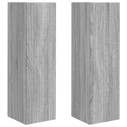 TV Vägghylla 2 pcs Grå Sonoma 30 x 31 x 100 cm Konstruerat trä