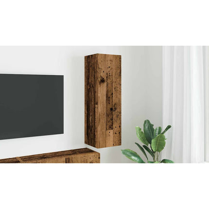 TV Vägghylla 30 x 31 x 100 cm Gammalt trä Konstruerat trä