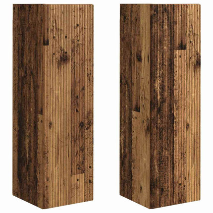 TV Vägghylla 2 pcs Gammalt trä 30 x 31 x 100 cm Konstruerat trä