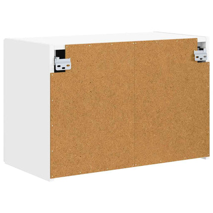 TV Vägghylla Väggmonterad Vit 59,5 x 31 x 40 cm Konstruerat trä