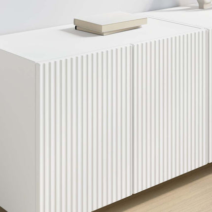 TV Vägghylla 2 pcs Vit 59,5 x 31 x 40 cm Konstruerat trä