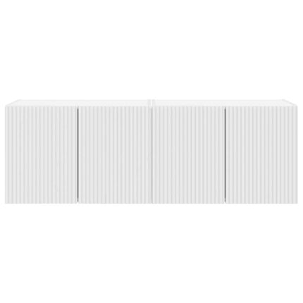 TV Vägghylla 2 pcs Vit 59,5 x 31 x 40 cm Konstruerat trä